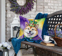 Load image into Gallery viewer, Akita King of Mardi Gras Throw Pillow
