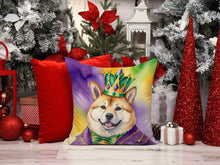 Load image into Gallery viewer, Akita King of Mardi Gras Throw Pillow