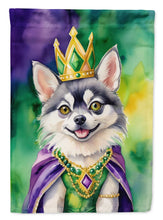 Load image into Gallery viewer, Alaskan Klee Kai King of Mardi Gras Garden Flag - Vibrant Dog-Themed Yard Decor by Caroline's Treasures