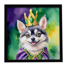 Load image into Gallery viewer, Alaskan Klee Kai King of Mardi Gras Framed Metal Print