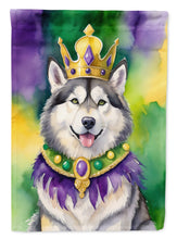Load image into Gallery viewer, Alaskan Malamute King of Mardi Gras House Flag