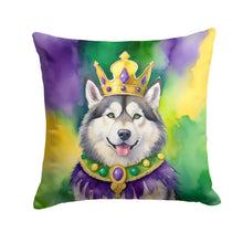 Load image into Gallery viewer, Alaskan Malamute King of Mardi Gras Throw Pillow