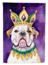 Load image into Gallery viewer, American Bulldog King of Mardi Gras Garden Flag - Vibrant Dog-Themed Yard Decor by Caroline's Treasures