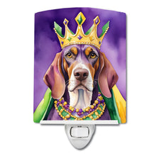 Load image into Gallery viewer, American English Coonhound King of Mardi Gras Ceramic Night Light