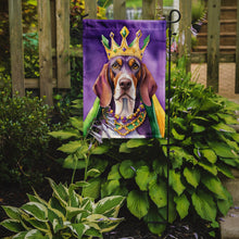 Load image into Gallery viewer, American English Coonhound King of Mardi Gras Garden Flag - Vibrant Dog-Themed Yard Decor by Caroline's Treasures