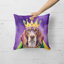 Load image into Gallery viewer, American English Coonhound King of Mardi Gras Throw Pillow
