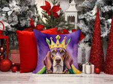 Load image into Gallery viewer, American English Coonhound King of Mardi Gras Throw Pillow