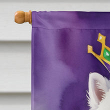 Load image into Gallery viewer, American Eskimo King of Mardi Gras House Flag