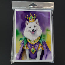 Load image into Gallery viewer, American Eskimo King of Mardi Gras Greeting Cards - Blank Note Cards – 8-Pack of Artist-Designed Cards with Envelopes
