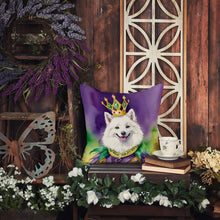 Load image into Gallery viewer, American Eskimo King of Mardi Gras Throw Pillow