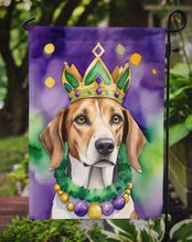 Load image into Gallery viewer, American Foxhound King of Mardi Gras Garden Flag - Vibrant Dog-Themed Yard Decor by Caroline's Treasures