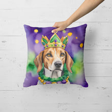 Load image into Gallery viewer, American Foxhound King of Mardi Gras Throw Pillow