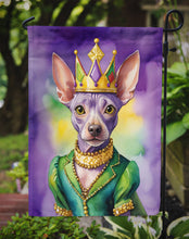 Load image into Gallery viewer, American Hairless Terrier King of Mardi Gras Garden Flag - Vibrant Dog-Themed Yard Decor by Caroline's Treasures