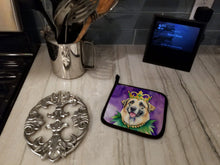 Load image into Gallery viewer, Anatolian Shepherd Dog King of Mardi Gras Pot Holders - Set of 2 Decorative Kitchen Helpers | Made in the USA