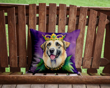 Load image into Gallery viewer, Anatolian Shepherd Dog King of Mardi Gras Throw Pillow - 14x14 Decorative Pillow – Art for Your Home &amp; Patio