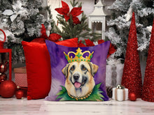 Load image into Gallery viewer, Anatolian Shepherd Dog King of Mardi Gras Throw Pillow - 14x14 Decorative Pillow – Art for Your Home &amp; Patio
