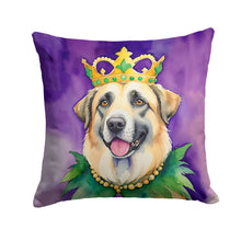 Load image into Gallery viewer, Anatolian Shepherd Dog King of Mardi Gras Throw Pillow - 14x14 Decorative Pillow – Art for Your Home &amp; Patio