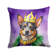 Load image into Gallery viewer, Australian Cattle Dog King of Mardi Gras Throw Pillow - 14x14 Decorative Pillow – Art for Your Home &amp; Patio