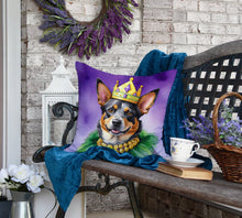 Load image into Gallery viewer, Australian Cattle Dog King of Mardi Gras Throw Pillow