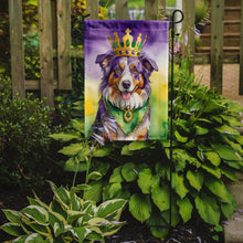 Load image into Gallery viewer, Australian Shepherd King of Mardi Gras Garden Flag - Vibrant Dog-Themed Yard Decor by Caroline's Treasures