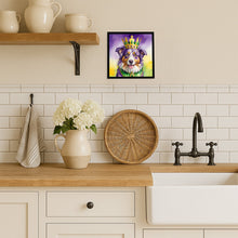 Load image into Gallery viewer, Australian Shepherd King of Mardi Gras Framed Metal Print