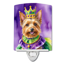Load image into Gallery viewer, Australian Terrier King of Mardi Gras Ceramic Night Light