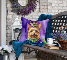 Load image into Gallery viewer, Australian Terrier King of Mardi Gras Throw Pillow