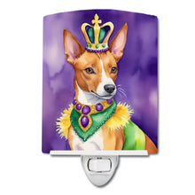 Load image into Gallery viewer, Basenji King of Mardi Gras Ceramic Night Light