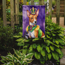 Load image into Gallery viewer, Basenji King of Mardi Gras Garden Flag - Vibrant Dog-Themed Yard Decor by Caroline's Treasures