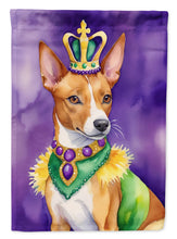 Load image into Gallery viewer, Basenji King of Mardi Gras Garden Flag - Vibrant Dog-Themed Yard Decor by Caroline's Treasures