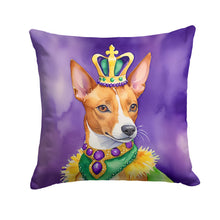 Load image into Gallery viewer, Basenji King of Mardi Gras Throw Pillow - 14x14 Decorative Pillow – Art for Your Home &amp; Patio
