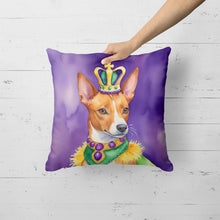 Load image into Gallery viewer, Basenji King of Mardi Gras Throw Pillow