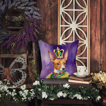 Load image into Gallery viewer, Basenji King of Mardi Gras Throw Pillow