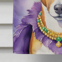 Load image into Gallery viewer, Basenji King of Mardi Gras House Flag