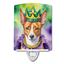 Load image into Gallery viewer, Basenji King of Mardi Gras Ceramic Night Light