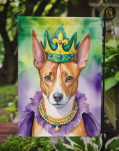 Load image into Gallery viewer, Basenji King of Mardi Gras Garden Flag - Vibrant Dog-Themed Yard Decor by Caroline's Treasures