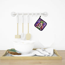 Load image into Gallery viewer, Basset Hound King of Mardi Gras Pot Holders - Set of 2 Decorative Kitchen Helpers | Made in the USA