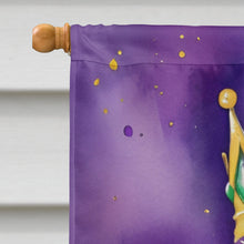 Load image into Gallery viewer, Basset Hound King of Mardi Gras House Flag