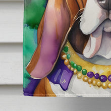 Load image into Gallery viewer, Basset Hound King of Mardi Gras House Flag