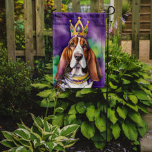 Load image into Gallery viewer, Basset Hound King of Mardi Gras Garden Flag - Vibrant Dog-Themed Yard Decor by Caroline's Treasures