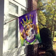 Load image into Gallery viewer, Beagle King of Mardi Gras House Flag