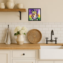 Load image into Gallery viewer, Beagle King of Mardi Gras Framed Metal Print