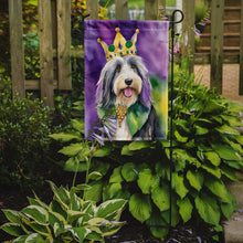 Load image into Gallery viewer, Bearded Collie King of Mardi Gras Garden Flag - Vibrant Dog-Themed Yard Decor by Caroline's Treasures