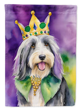 Load image into Gallery viewer, Bearded Collie King of Mardi Gras Garden Flag - Vibrant Dog-Themed Yard Decor by Caroline's Treasures