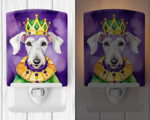 Load image into Gallery viewer, Bedlington Terrier King of Mardi Gras Ceramic Night Light