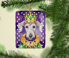 Load image into Gallery viewer, Bedlington Terrier King of Mardi Gras Porcelain Ornament