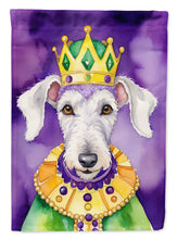 Load image into Gallery viewer, Bedlington Terrier King of Mardi Gras Garden Flag - Vibrant Dog-Themed Yard Decor by Caroline's Treasures