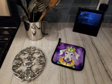 Load image into Gallery viewer, Bedlington Terrier King of Mardi Gras Pot Holders - Set of 2 Decorative Kitchen Helpers | Made in the USA