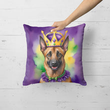 Load image into Gallery viewer, Belgian Malinois King of Mardi Gras Throw Pillow