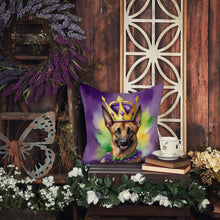 Load image into Gallery viewer, Belgian Malinois King of Mardi Gras Throw Pillow